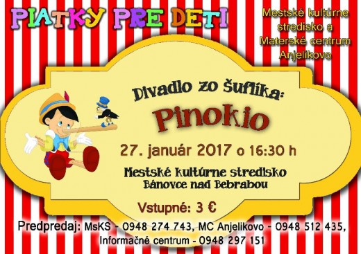 Piatky pre deti: Pinokio